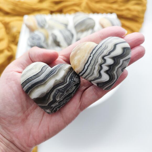 Coffee Calcite Heart Crystal Carving Grounding Crystals - Picture 8 of 10